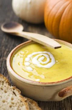 Pumpkin soup Stock Photos