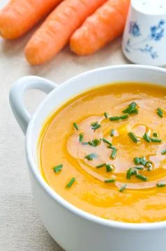 Pumpkin soup Stock Photos