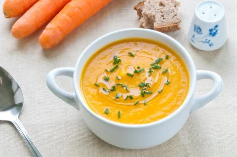 Pumpkin soup Stock Photos
