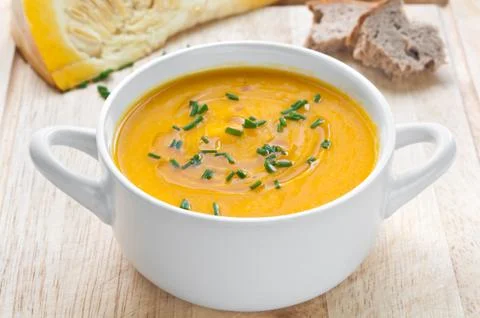 Pumpkin soup Stock Photos