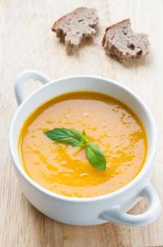 Pumpkin soup Stock Photos
