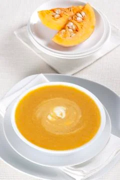 Pumpkin soup Stock Photos