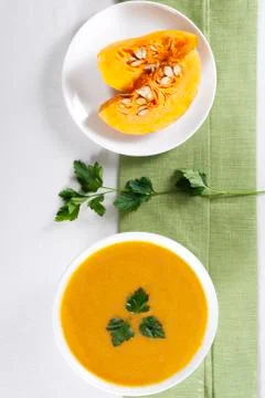 Pumpkin soup Stock Photos