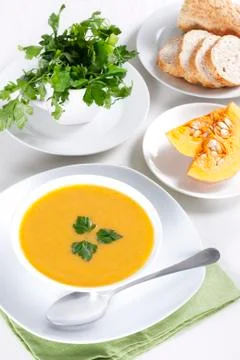 Pumpkin soup Stock Photos