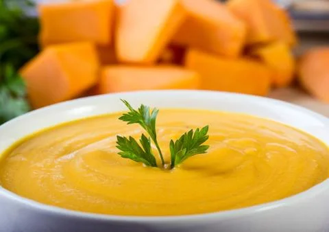 Pumpkin soup Stock Photos