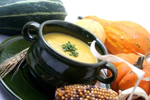 Pumpkin soup Stock Photos