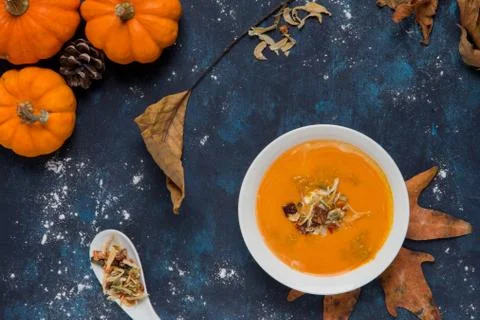 Pumpkin soup Stock Photos