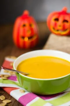 Pumpkin soup Stock Photos