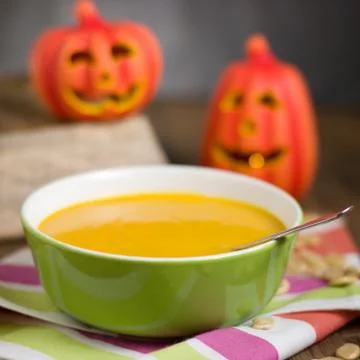 Pumpkin soup Stock Photos