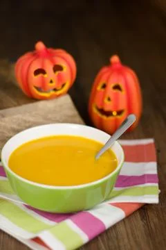 Pumpkin soup Stock Photos