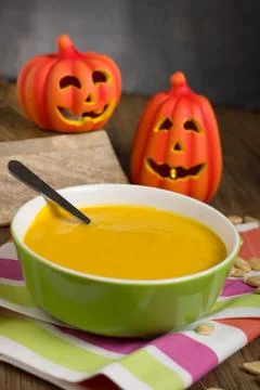 Pumpkin soup Stock Photos