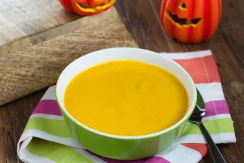 Pumpkin soup Stock Photos