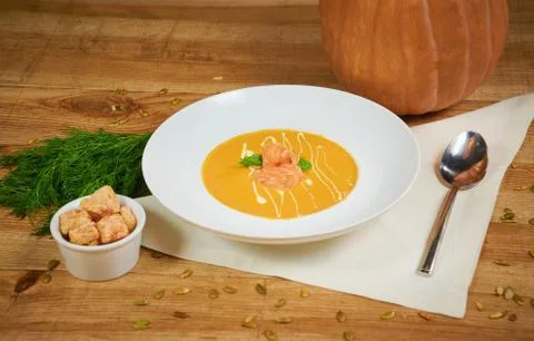 Pumpkin soup Foto stock