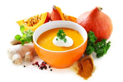 Pumpkin Soup Stock Photos