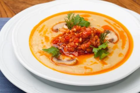 Pumpkin soup Stock Photos