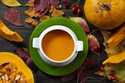Pumpkin soup 스톡 사진