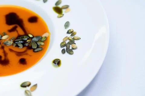 Pumpkin soup Stock Photos