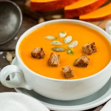 Pumpkin soup puree Stock Photos