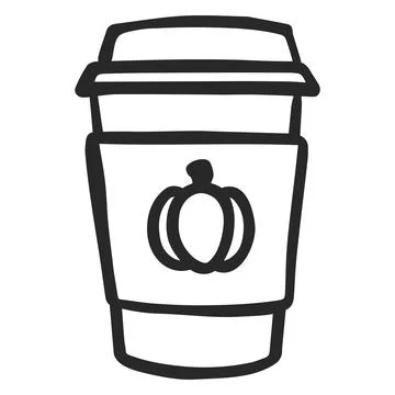 Pumpkin Spice Coffee for October or Fall Stock Illustration