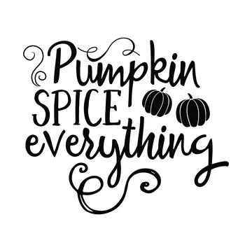 Pumpkin spice everything typography t-shirt design, tee print, t-shirt design Stock Illustration
