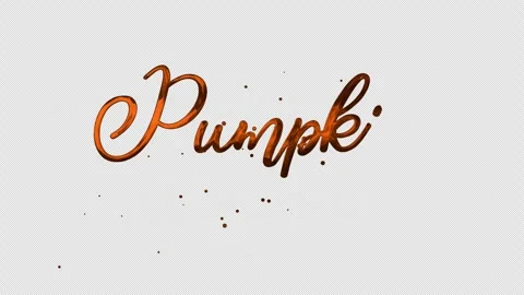 Pumpkin Spice Handwriting Animation Mocha 4K Transparent Background Stock-Footage 342761972