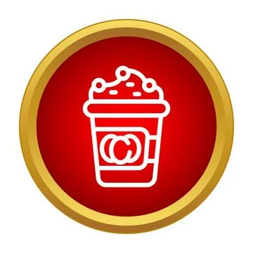 Pumpkin spice latte icon representing autumn beverages Stock Illustration