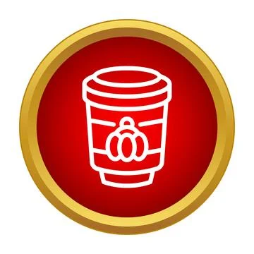 Pumpkin spice latte icon symbolizing autumn coffee beverage Stock Illustration