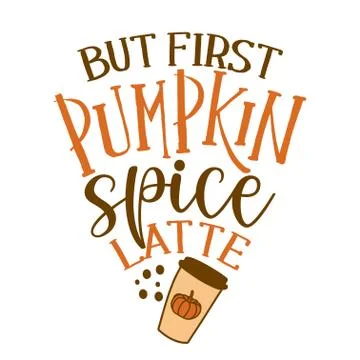 Pumpkin spice latte Stock Illustration