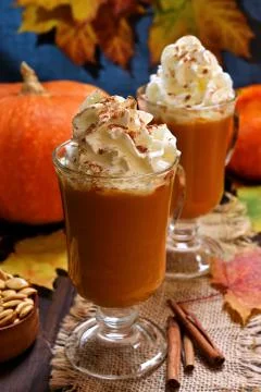 Pumpkin spice latte Stock Photos