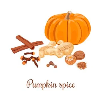 Pumpkin spice. Vector illustration Stock Illustration