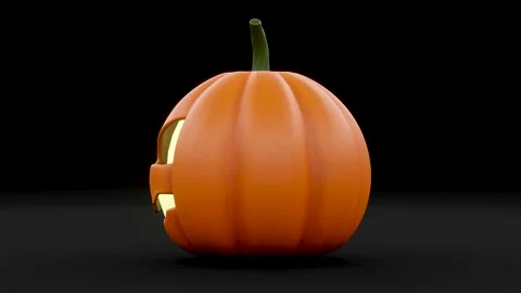 Pumpkin spins on its own axis against white background - Loop Stock-Footage 163922811
