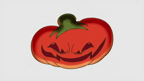 Pumpkin Spook - Seamless Animation Loop Stock Footage 284863086