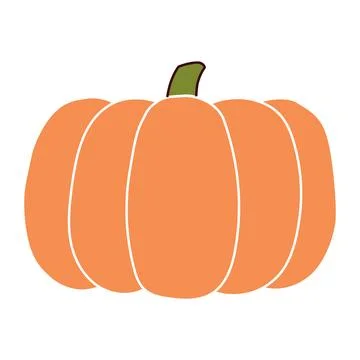 Pumpkin, squash, autumn vegetable isolated Stock Illustration