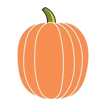 Pumpkin, squash, autumn vegetable isolated Stock Illustration