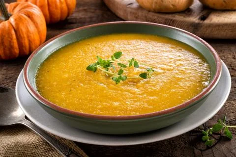 Pumpkin Squash Soup Stock Photos