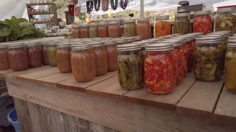 Pumpkin Stand slow motion 7 Stock Footage 117695034