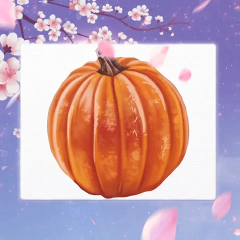 Pumpkin Stretched Canvas Animation Stock Footage 255059152