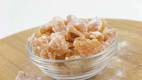 Pumpkin Sweets Covered in Powdered Sugar Stock Footage 87270168