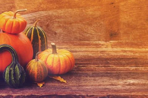 Pumpkin on table Stock Photos
