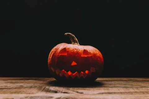 Pumpkin On Table Stock Photos