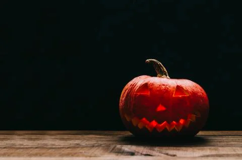 Pumpkin On Table Stock Photos