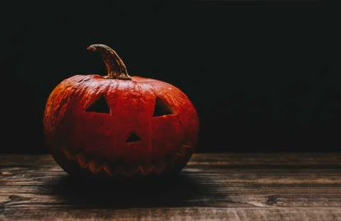 Pumpkin On Table Stock Photos
