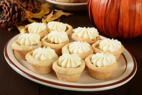 Pumpkin tarts Stock Photos