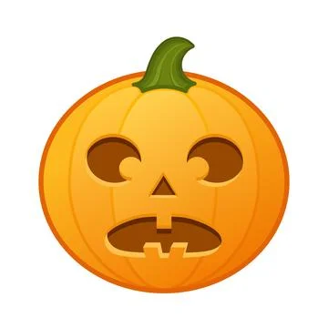 Pumpkin with terrible scary face Large size of Halloween emoji Ilustración de archivo