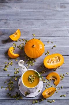 Pumpkin thick soup Stock-Fotos