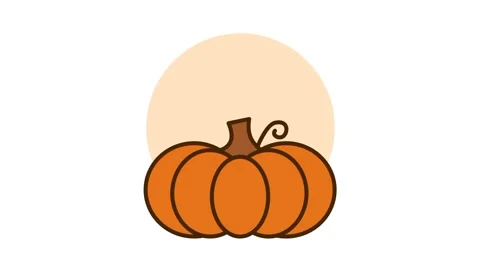 Pumpkin Trio Illustration Stock Footage 336061789