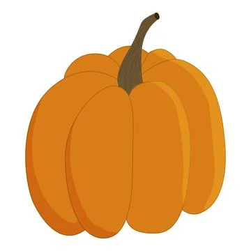Pumpkin vector in flat style. Autumn vegetable Stock Illustration