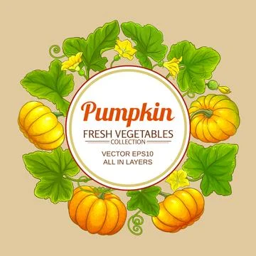 Pumpkin vector frame Illustrazione stock