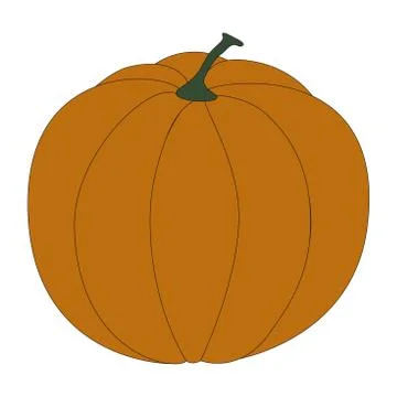 Pumpkin vector illustration on white background Stock Illustration