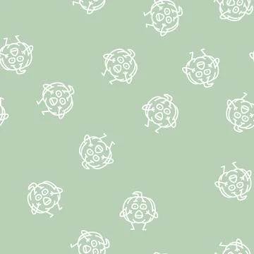 Pumpkin vegetable character line seamless pattern 스톡 일러스트